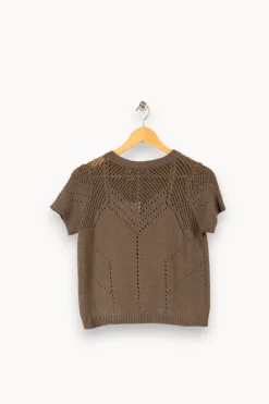 Best La Fée Maraboutée Pull manches courtes encolure ronde - XS/34 Vert
