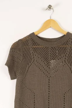 Best La Fée Maraboutée Pull manches courtes encolure ronde - XS/34 Vert