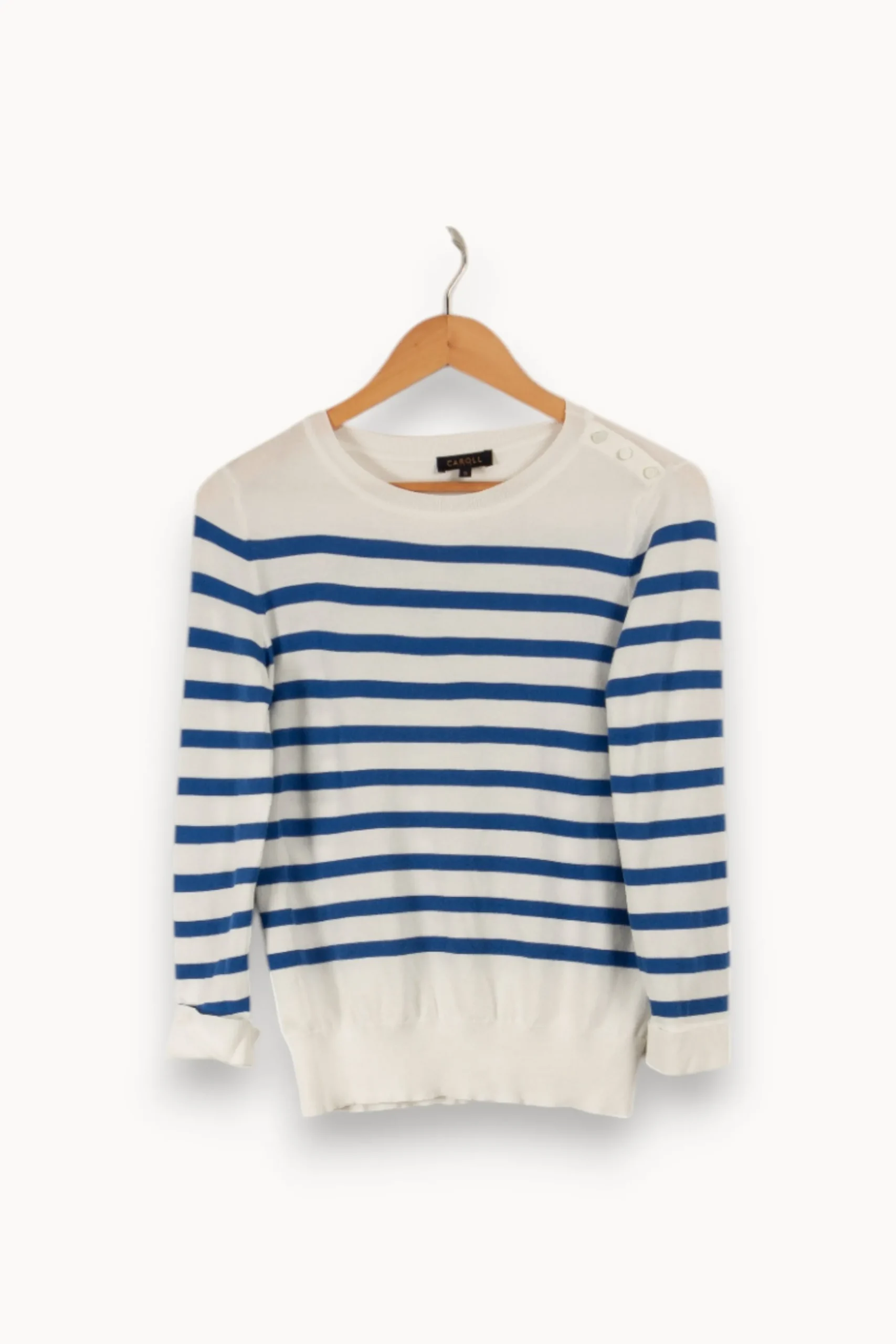 Cheap Caroll Pull marinière et bleu - Taille S/36 Blanc