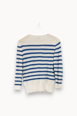 Cheap Caroll Pull marinière et bleu - Taille S/36 Blanc