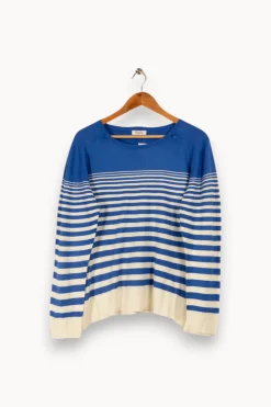 Online Galeries Lafayette Pull marinière et blanc - Taille L/40 Bleu