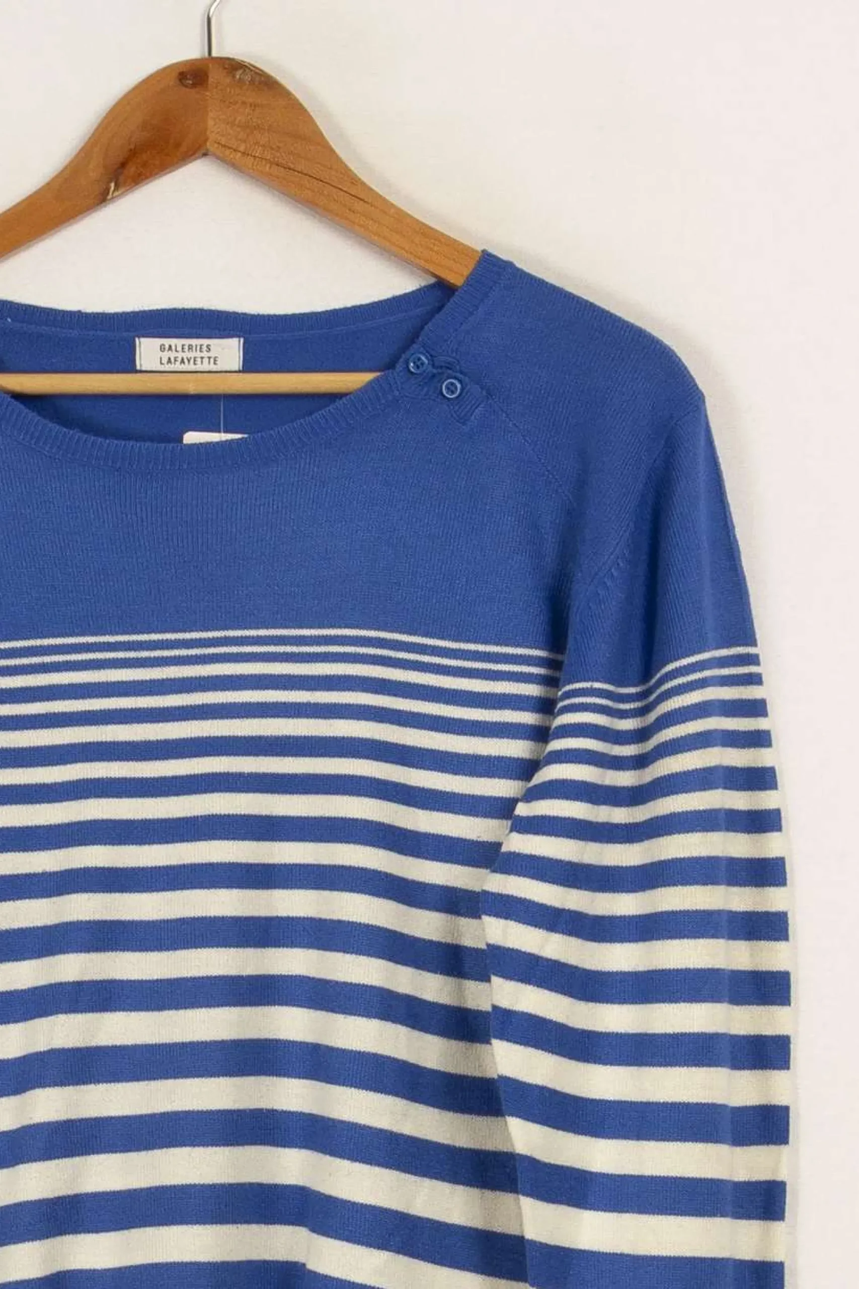 Online Galeries Lafayette Pull marinière et blanc - Taille L/40 Bleu