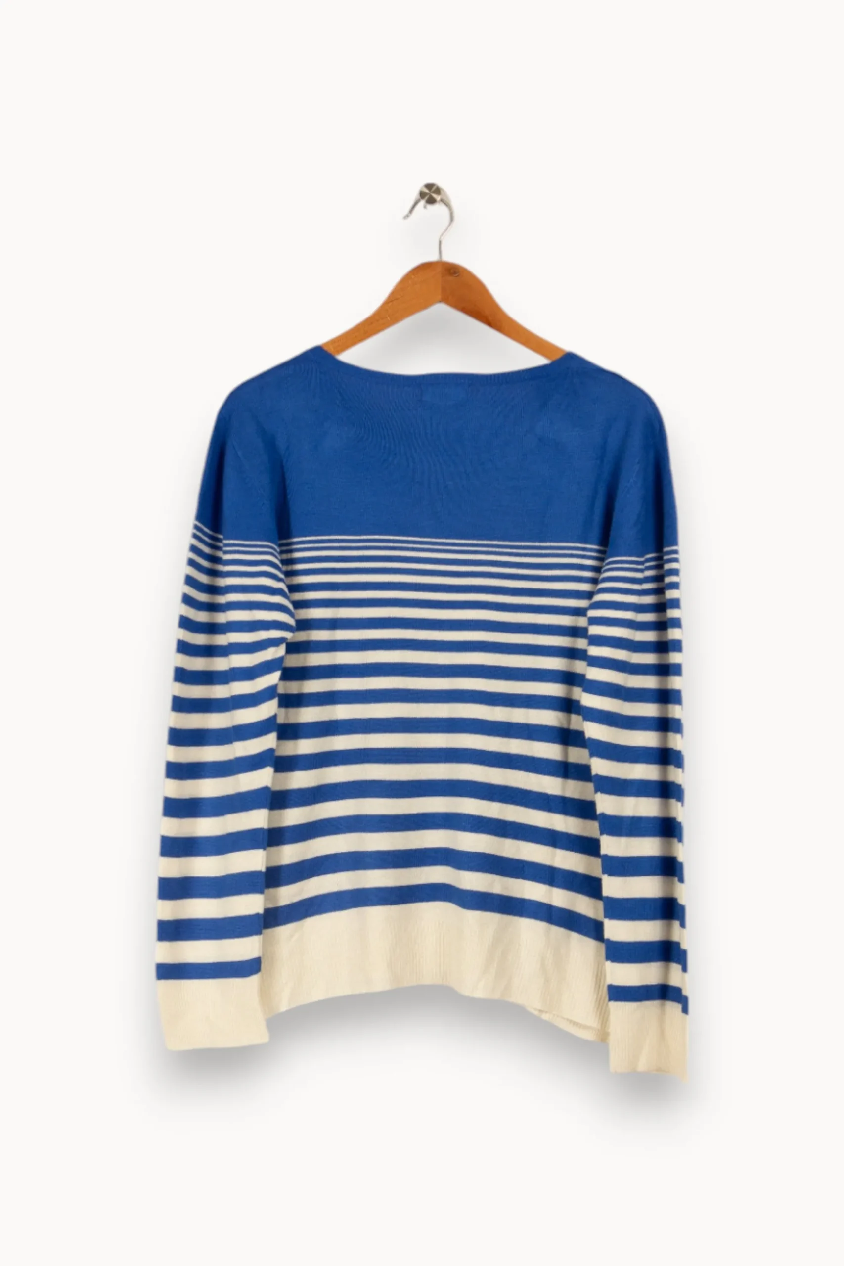 Online Galeries Lafayette Pull marinière et blanc - Taille L/40 Bleu