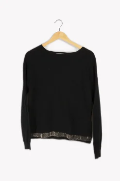 Outlet La Fée Maraboutée Pull argent - XS/34 Noir
