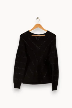 Cheap IKKS Pull avec détails - Taille XL/42 Noir