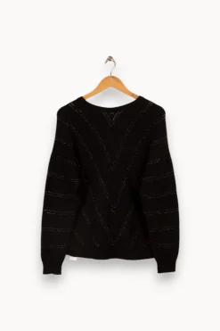 Cheap IKKS Pull avec détails - Taille XL/42 Noir