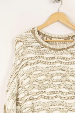 Flash Sale Maje Pull oversize /doré - Taille Unique Blanc