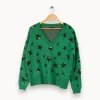New IKKS Pull à motif étoile - Taille S/36 Vert