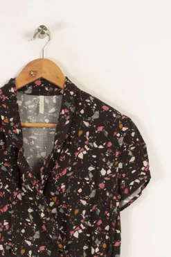 Store I.Code Robe à motifs - Taille L/40 Noir