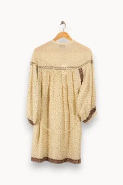Cheap Bérénice Robe à motifs - Taille M/38 Beige