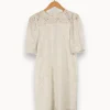 Discount Maison 123 Robe he à dentelle - Taille S/36 Blanc