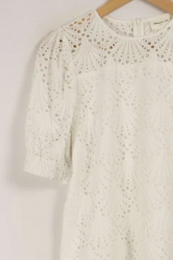 Discount Maison 123 Robe he à dentelle - Taille S/36 Blanc