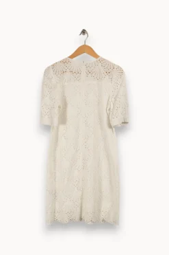 Discount Maison 123 Robe he à dentelle - Taille S/36 Blanc