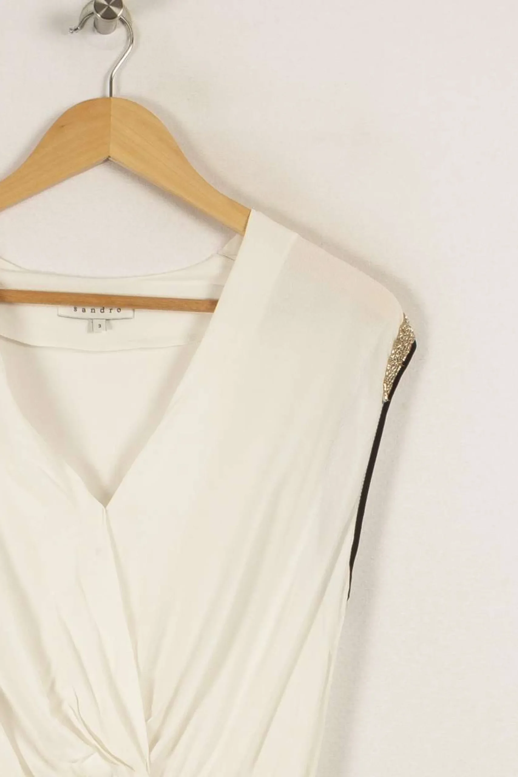 Sale Sandro Robe he - Taille S/36 Blanc