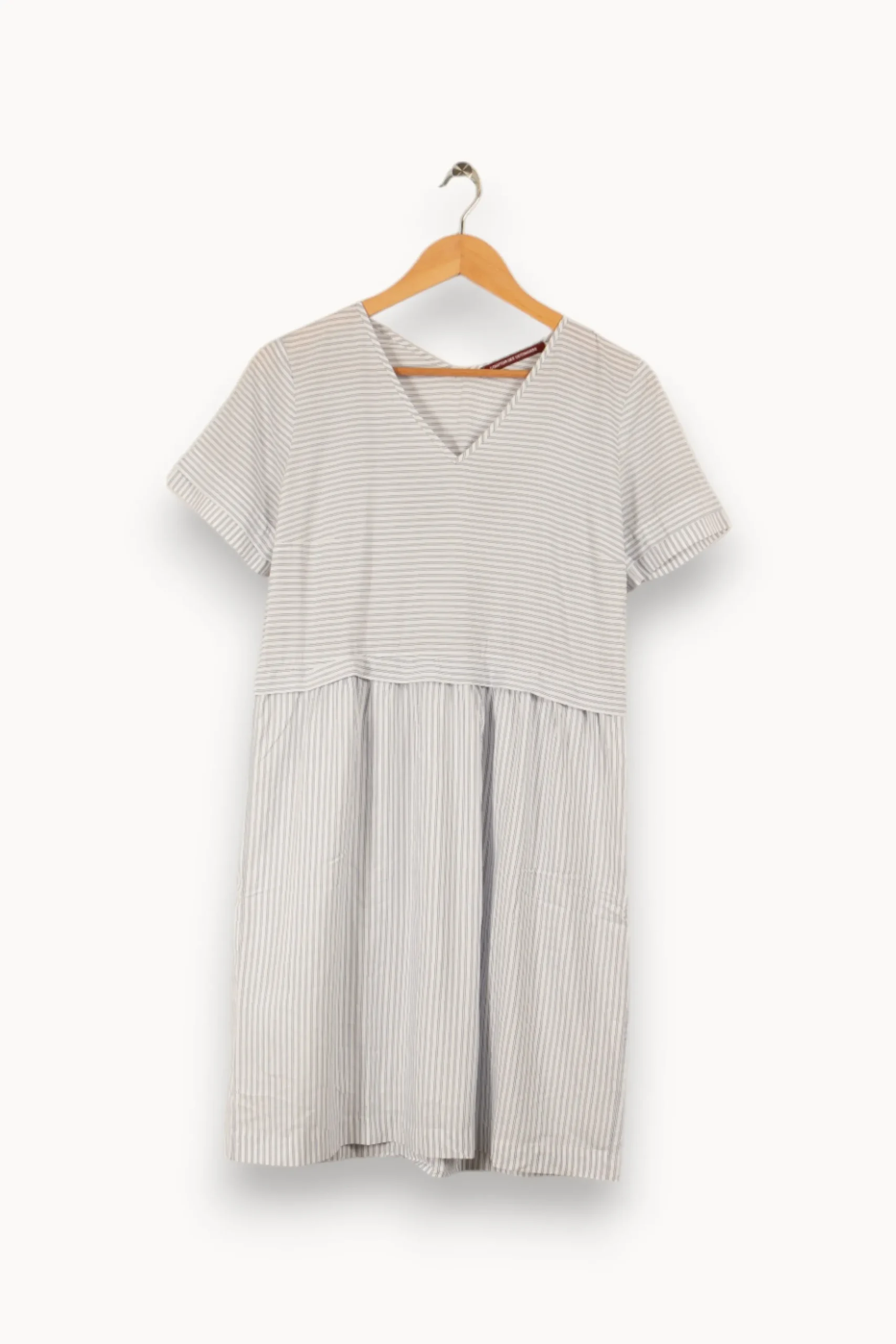 New Comptoir des Cotonniers Robe he rayée - Taille S/36 Blanc