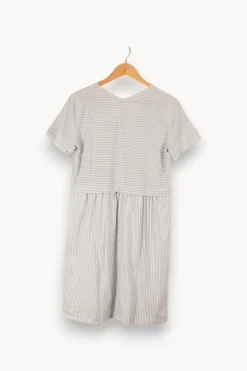 New Comptoir des Cotonniers Robe he rayée - Taille S/36 Blanc