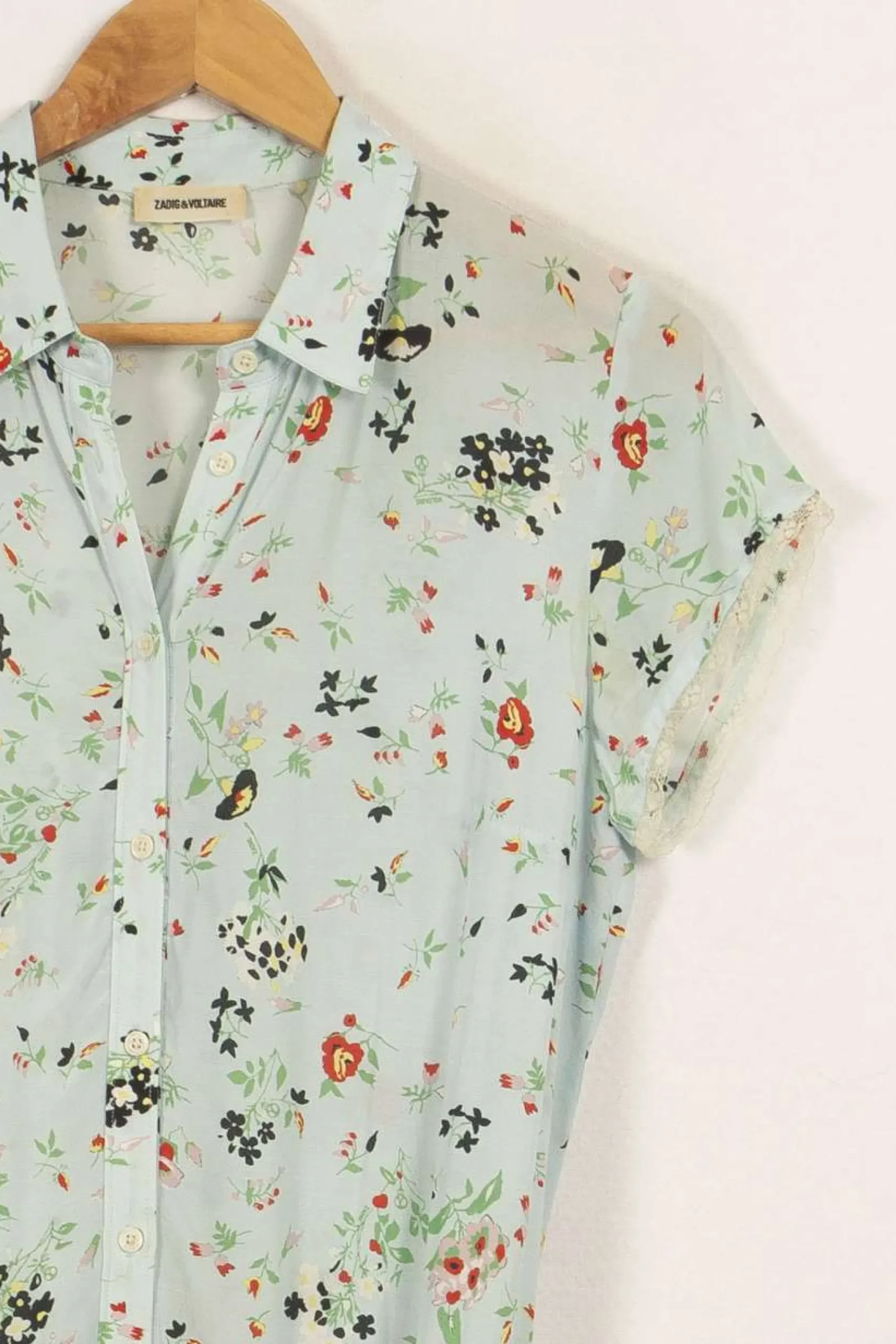 Store Zadig&Voltaire Robe clair à motifs multicolores - Taille XS/34 Bleu