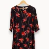 Shop Sézane Robe foncé à motifs - Taille S/36 Bleu