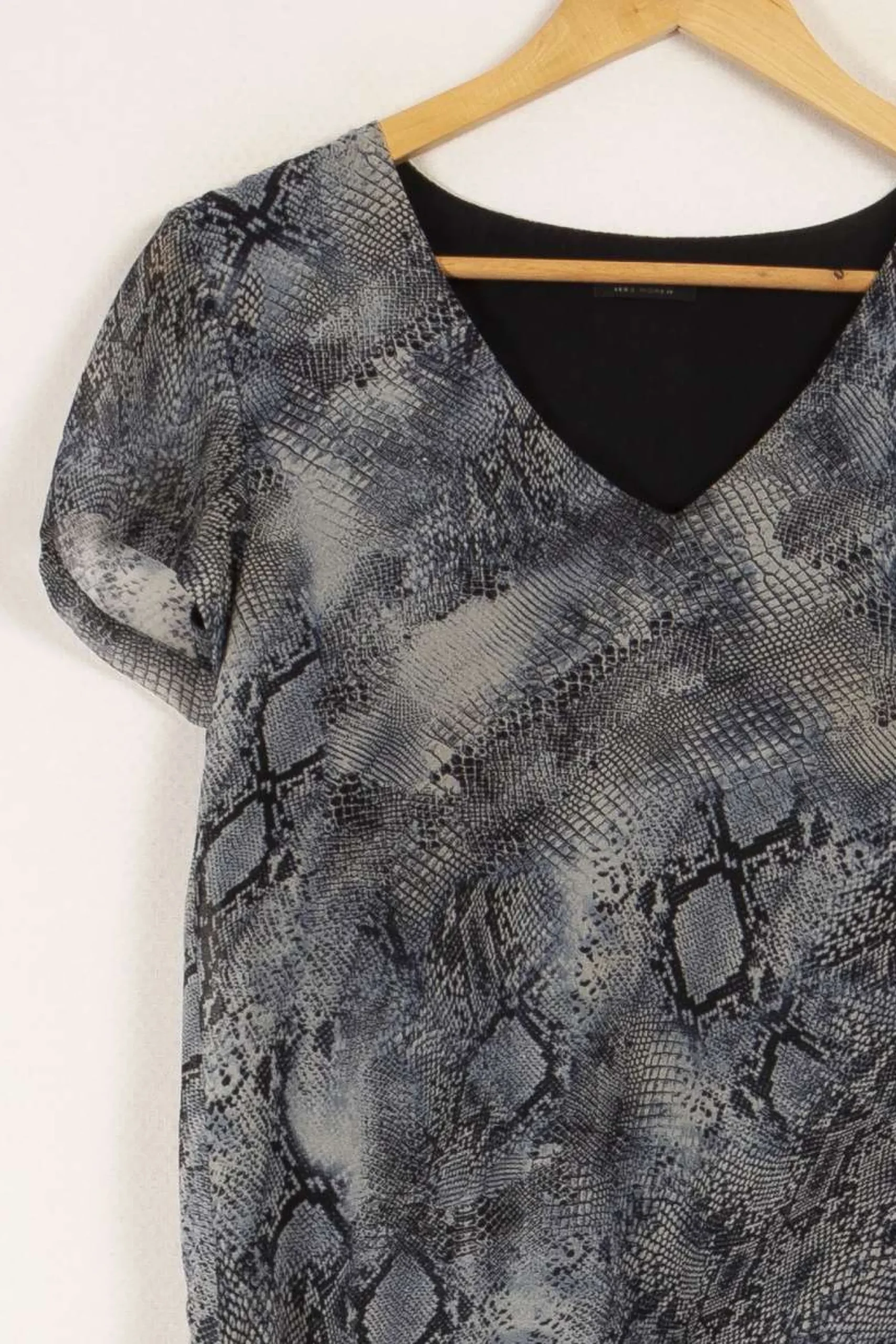 Hot IKKS Robe e à motif crocodile - Taille S/36 Bleu