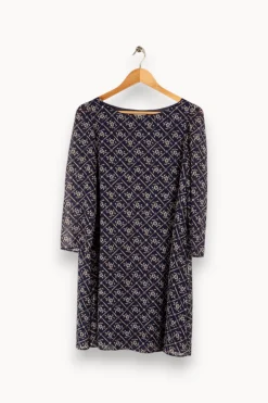 Online Claudie Pierlot Robe e à motifs - Taille S/36 Bleu
