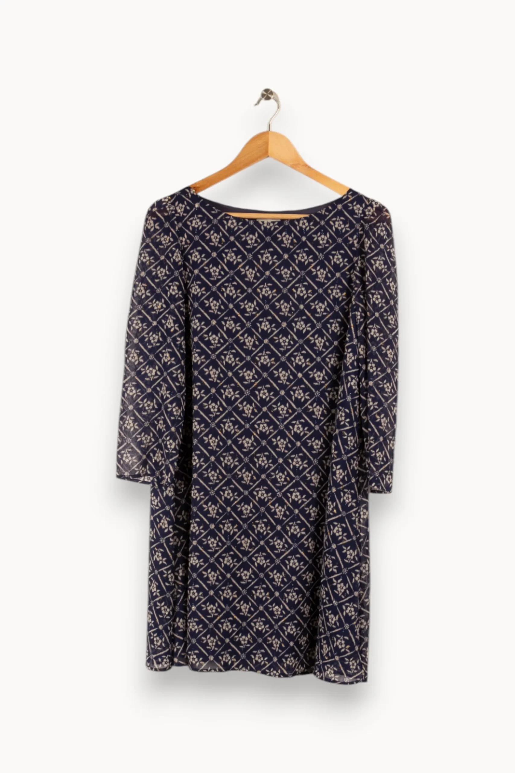 Online Claudie Pierlot Robe e à motifs - Taille S/36 Bleu