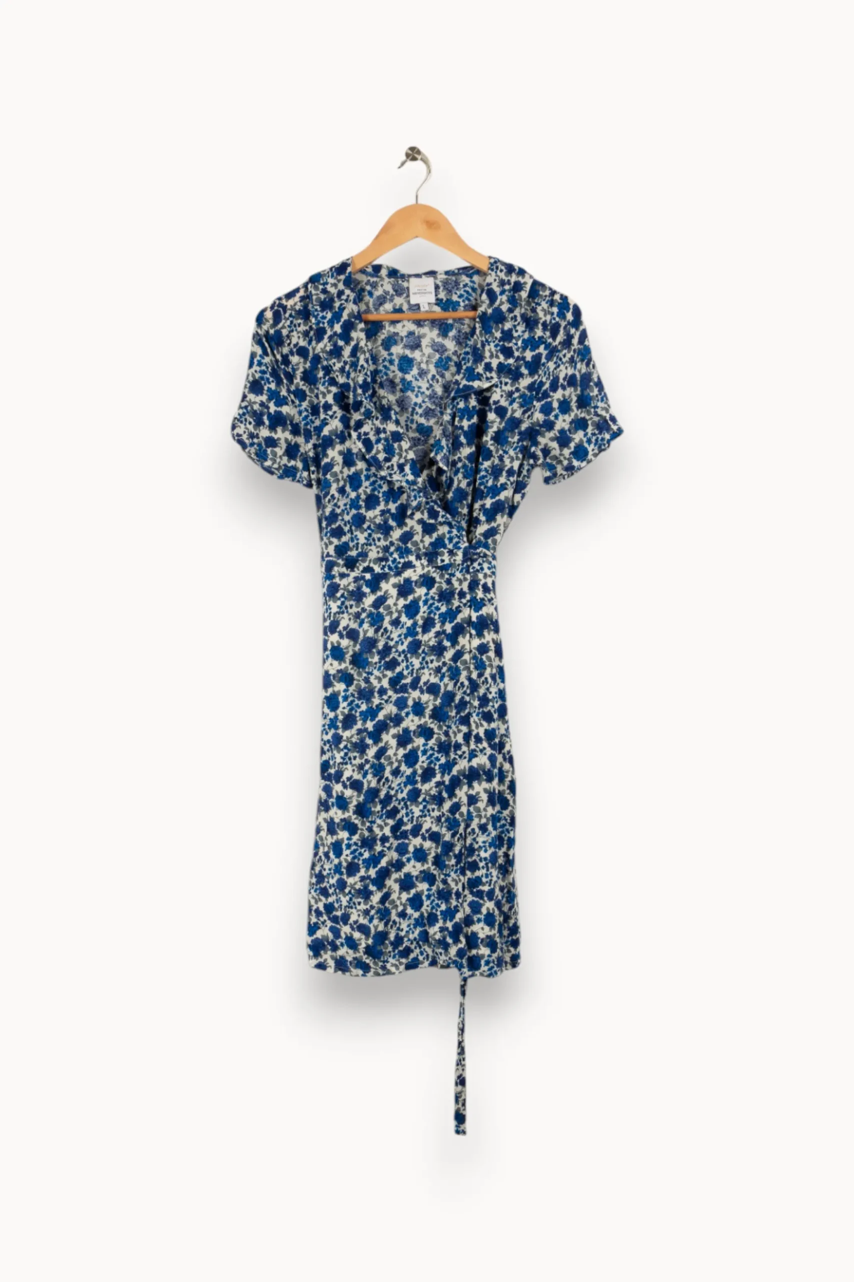 Fashion Petite Mendigote Robe bleue à motifs - Taille L/40 Multicolore