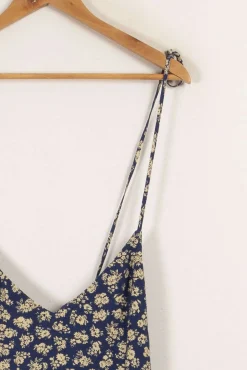 Fashion Sézane Robe e à motifs - Taille L/40 Bleu