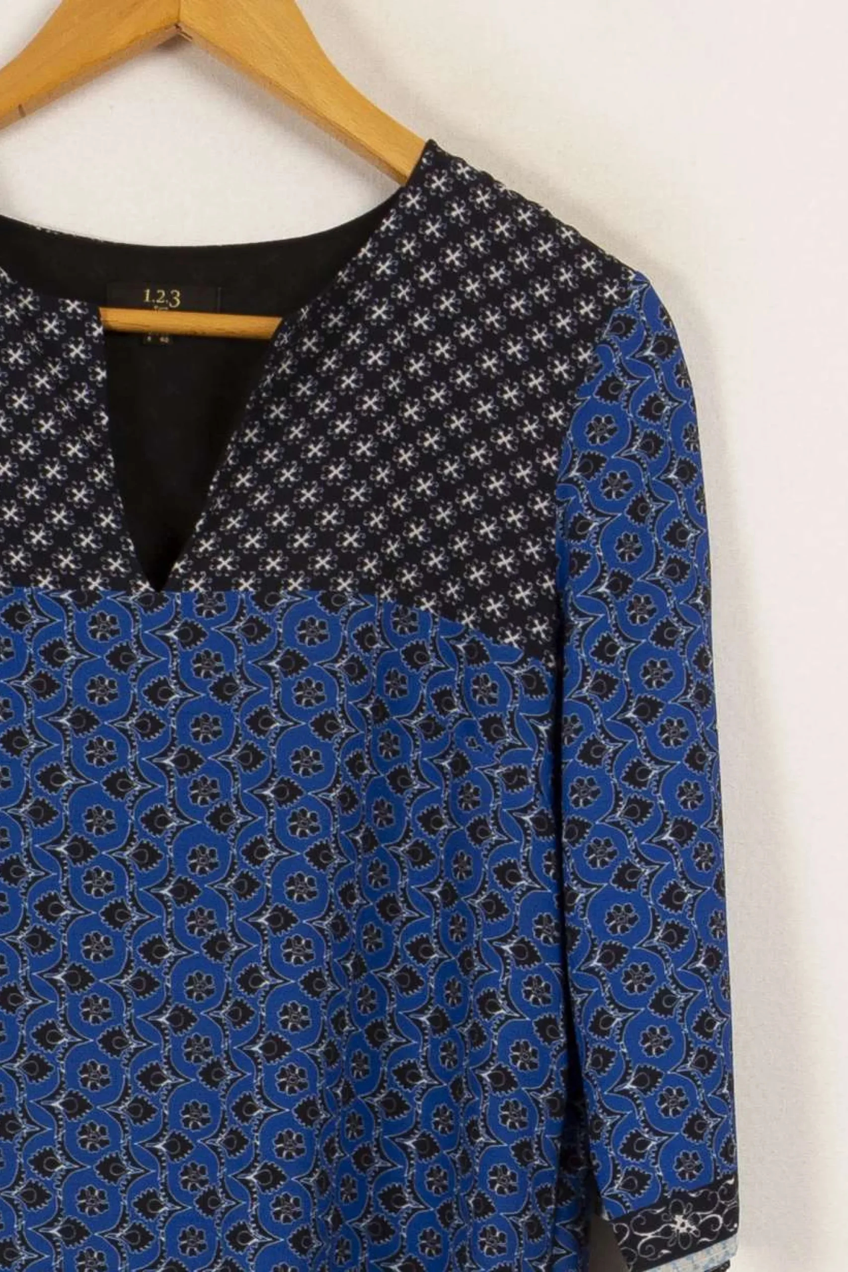 Store Maison 123 Robe e à motifs - Taille M/38 Bleu