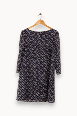 Online Claudie Pierlot Robe e à motifs - Taille S/36 Bleu