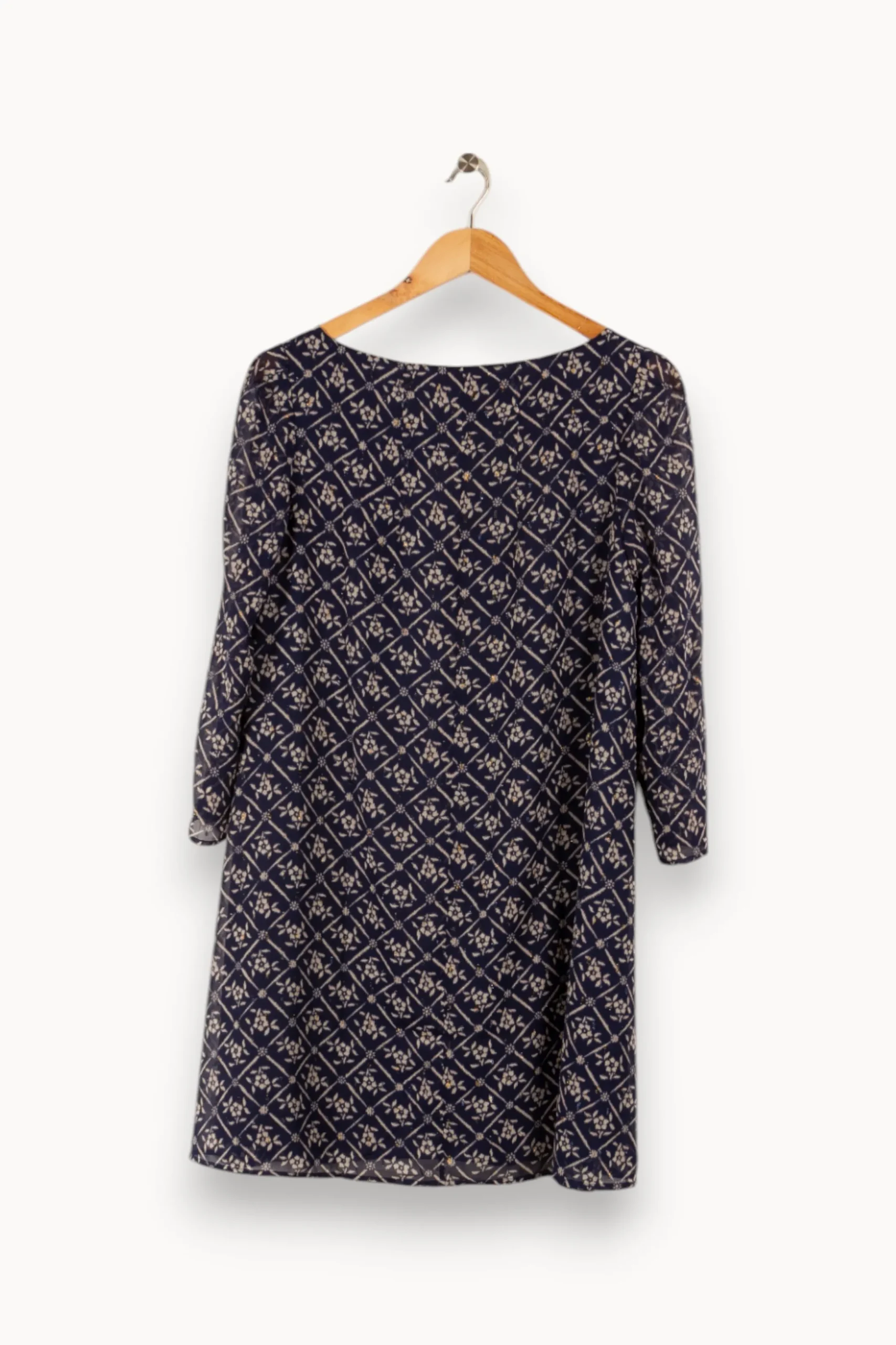Online Claudie Pierlot Robe e à motifs - Taille S/36 Bleu