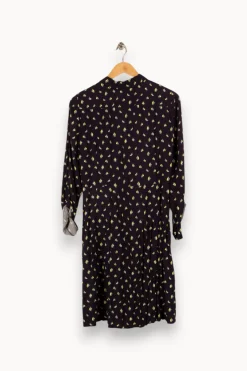 Sale Caroll Robe e à motifs - Taille L/40 Bleu