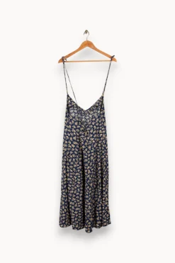 Fashion Sézane Robe e à motifs - Taille L/40 Bleu