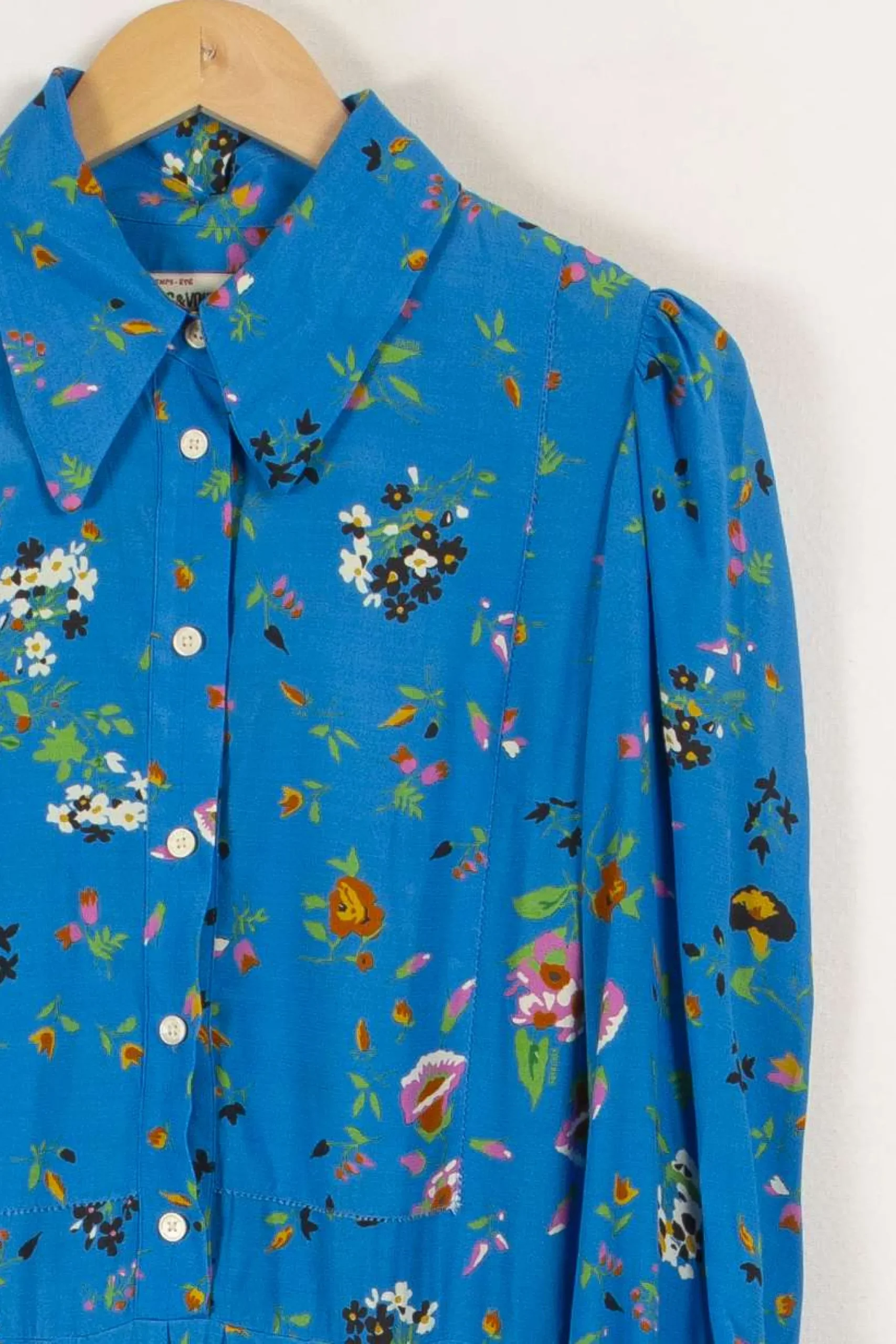 Best Sale Zadig&Voltaire Robe e à motifs floraux - Taille L/40 Bleu