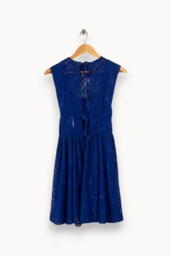 Sale Sandro Robe e avec dentelle - Taille S/36 Bleu