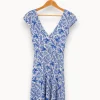 Clearance Soi Paris Robe e et blanche à motifs - Taille XS/34 Bleu