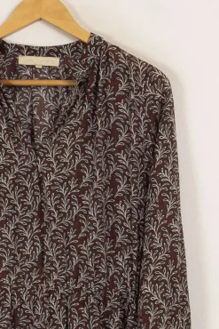 Hot Vanessa Bruno Robe à motifs - Taille M/38 Bordeaux
