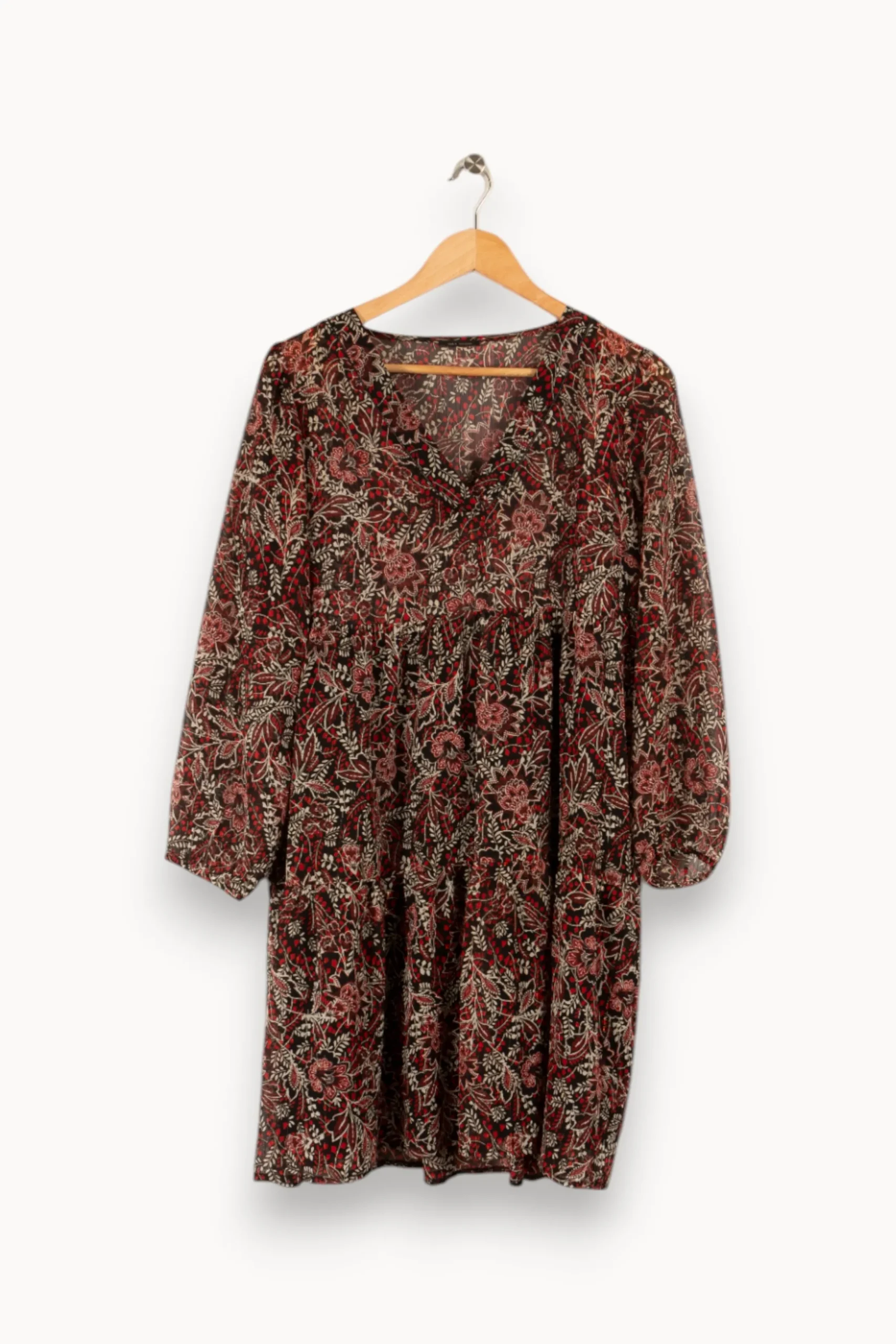 Best IKKS Robe - Taille M/38 Bordeaux