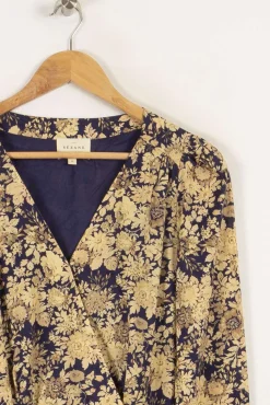 Best Sale Sézane Robe cache-cœur - Taille S/36 Beige