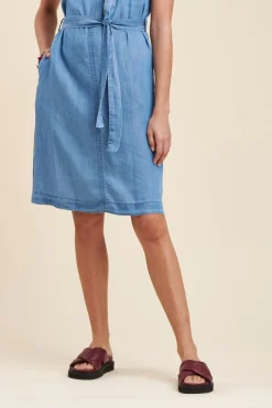 Best Sale La Fée Maraboutée Robe courte ceinturée - S/36 Bleu