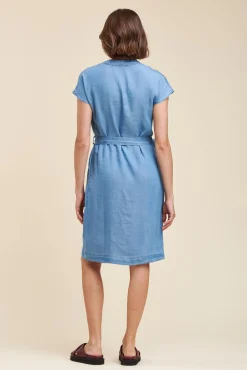 Best Sale La Fée Maraboutée Robe courte ceinturée - S/36 Bleu
