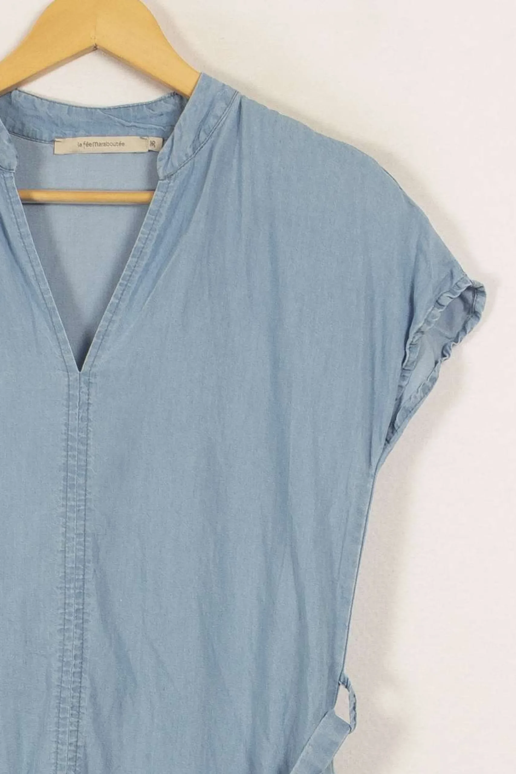 Best Sale La Fée Maraboutée Robe courte ceinturée - S/36 Bleu
