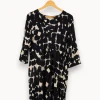 Sale La Fée Maraboutée Robe courte cintrée bleu foncé à imprimé ethnique - M/38 Multicolore