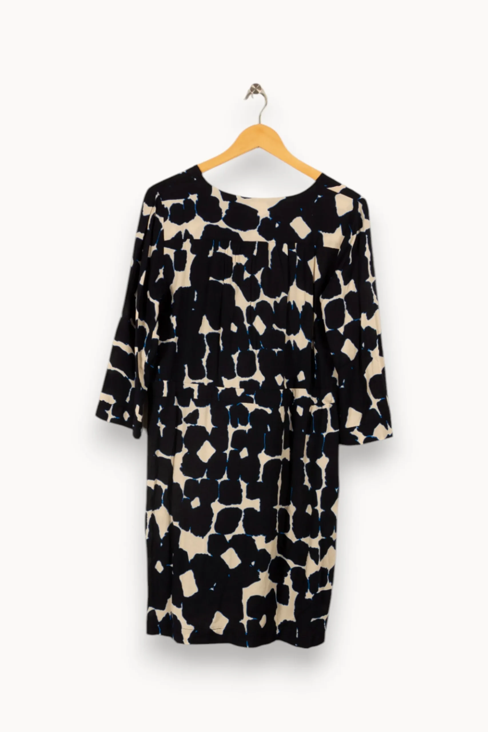 Sale La Fée Maraboutée Robe courte cintrée bleu foncé à imprimé ethnique - M/38 Multicolore