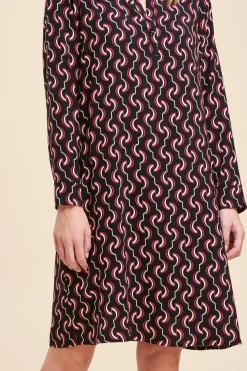 Flash Sale La Fée Maraboutée Robe courte imprimée motif graphique - M/38 Noir