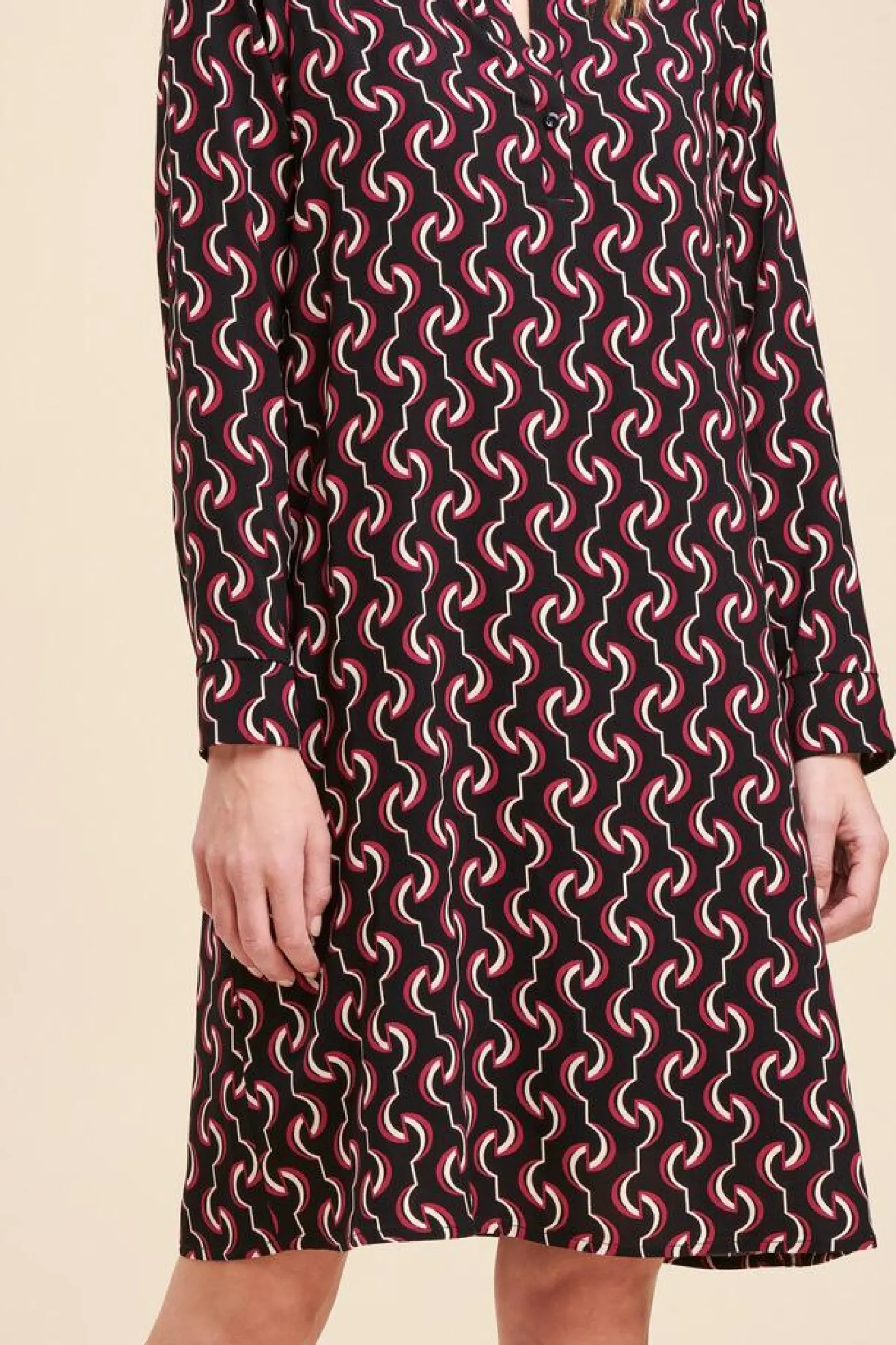 Flash Sale La Fée Maraboutée Robe courte imprimée motif graphique - M/38 Noir