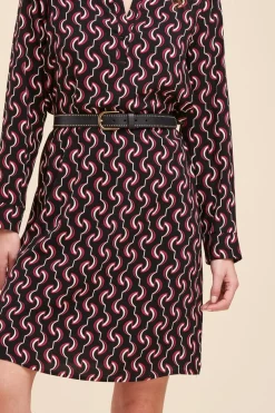 Flash Sale La Fée Maraboutée Robe courte imprimée motif graphique - M/38 Noir