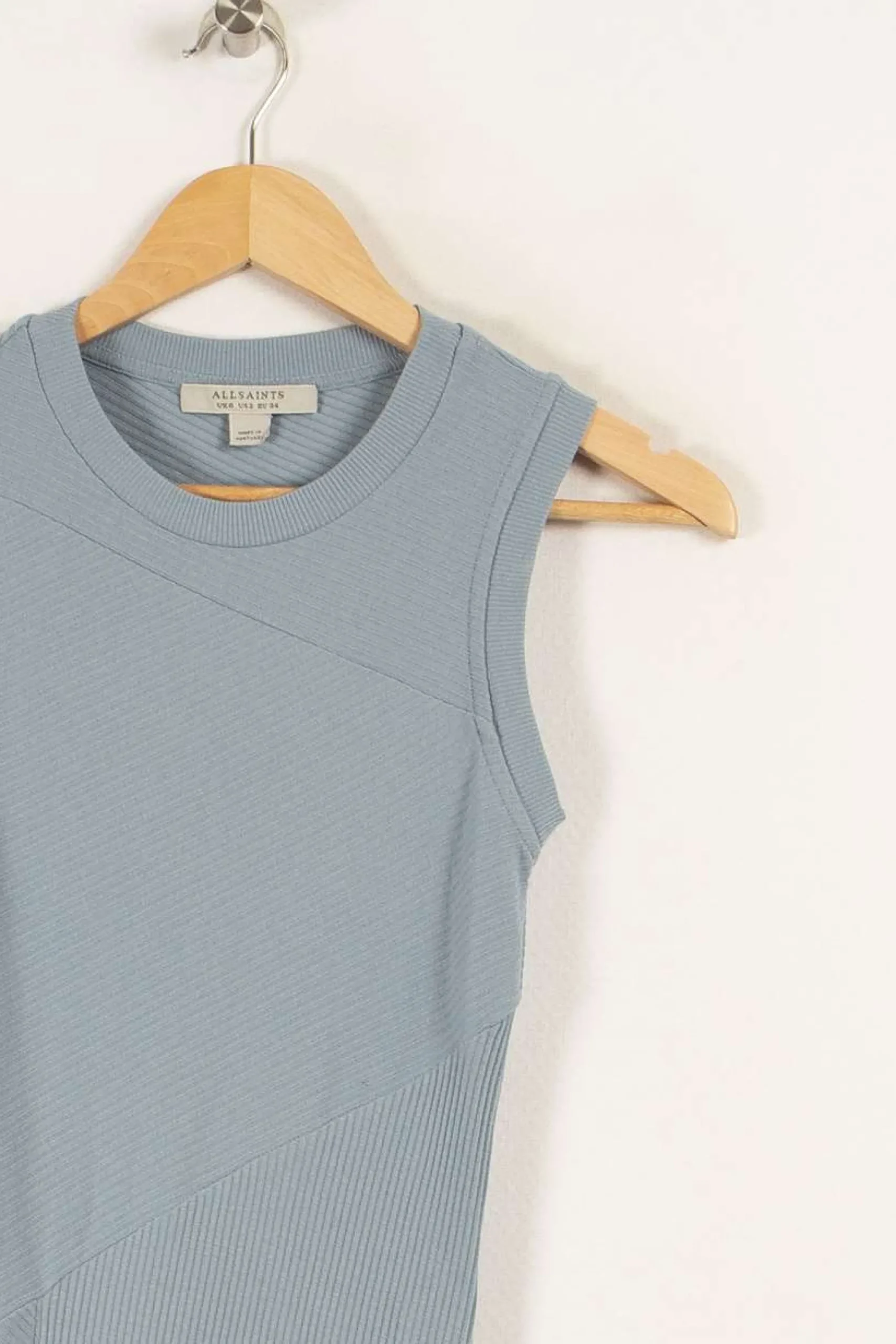 Outlet All Saints Robe côtelée e - Taille XS/34 Bleu