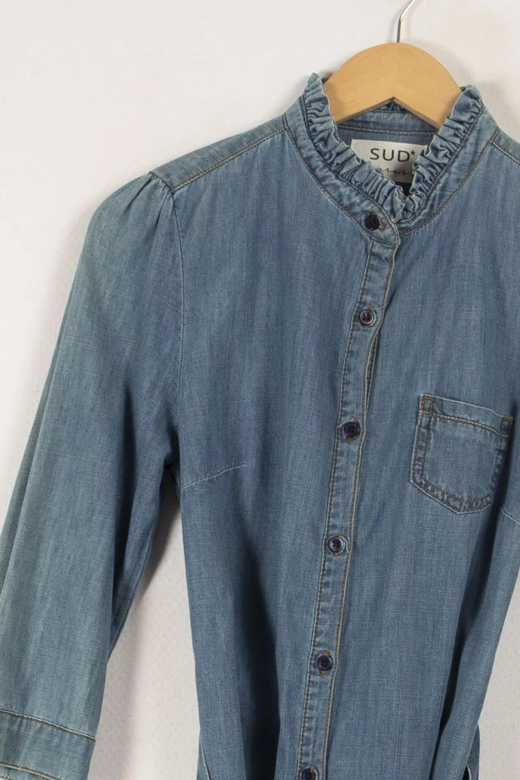 Hot Sud express Robe en jean e - Taille XS/34 Bleu