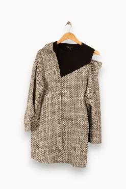 Cheap Maje Robe en tweed gris/rose - Taille S/36 Beige