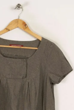 Online Comptoir des Cotonniers Robe e à carreaux - Taille L/40 Gris